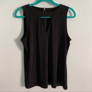 Michael Kors Black V-neck Sleeveless Top